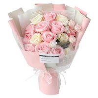 Bothyi - Ramo De Rosas, Caja De Flores De Jabón, Arte De Cumpleaños, Novia, Decoración Del Hogar, Rosa Claro