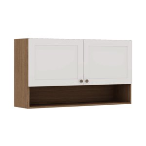 Df Home - Mueble Mural Aereo De Cocina Conecta - Ebano Fosco Blanco 1301P.0001