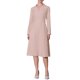 thumbnail image 1 of INSPIRE CHIC Vestido Midi Plisado de Línea A con Cuello Envolvente y Solapa para Mujer, Manga Larga, Talla S, Rosa, 1 of 5