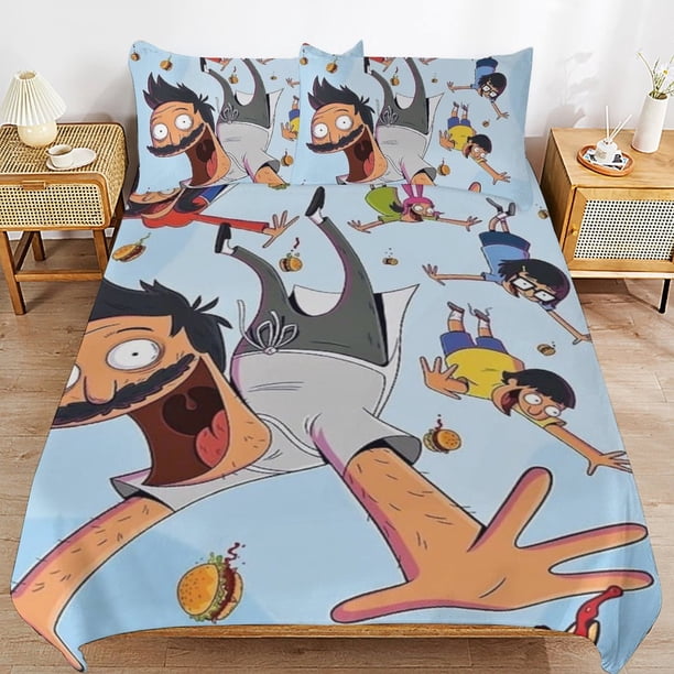 Bob's Burgers Duvet Cover Set 3 Piece Bedding Set Double Sided Printing Decorative Comforter Cover Set