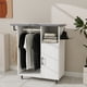 thumbnail image 2 of Ironing Cart with Rolling Ironing Board, Multipurpose Ironing Cabinet with Wheels, Compact Ironing Solution for Laundry Room, Bedroom,Cloakroom-White, 2 of 3