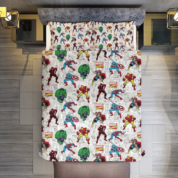 Marvel-Spider-Man Comforter Set for Kids Boys Teen Men Tween 3D Lightweight Microfiber Bedding Sets