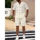 thumbnail image 2 of Conjunto Hombre 2 Piezas Short Camisa Textura Botones Urbano 0278, 2 of 3