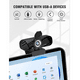 thumbnail image 4 of Camara Web 2k 1440p Calidad Mac/windows Con Tripode Negro, 4 of 8