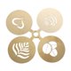 thumbnail image 2 of Juego De 4 Plantillas Para Café, Manualidades, Plantillas Para Arte Con Leche, Para Capuchino, Pastel, Galleta, Color Dorado, 2 of 5