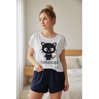 Hello Kitty - Pijama Mujer Chococat Blanco S