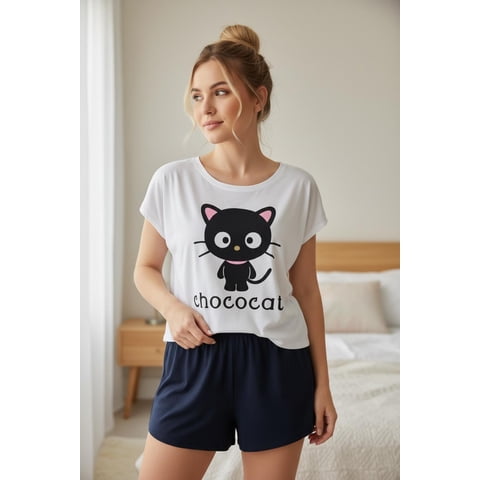 Hello Kitty - Pijama Mujer Chococat Blanco S