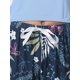 thumbnail image 5 of INSPIRE CHIC Conjunto de Pijama de Manga Larga para Mujer, Conjunto de Descanso Suave y Elástico con Parte Superior Sólida y Pantalones Capri Florales para el Hogar S Azul Profundo, 5 of 6