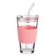 thumbnail image 1 of Vasos para beber Vasos de vidrio con tapa Vasos de agua con pajitas, 1 of 5
