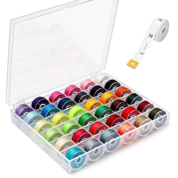 Carretes de Coser Koorito 36 piezas Colores Surtidos con Cinta Métrica