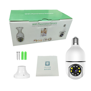 Genérico - Cámara De Seguridad Wifi Tipo Ampolleta | Vigilancia 360°