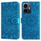 thumbnail image 3 of Funda tipo cartera FOXDOCK para Vivo Y77 5G , diseño girasol en relieve, cuero PU, cierre magnético, soporte y tarjetero, 3 of 5