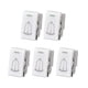thumbnail image 1 of Pack 5 Modulo Interruptor Pulsador 10A 250V Diseño Campana Blanco, 1 of 4