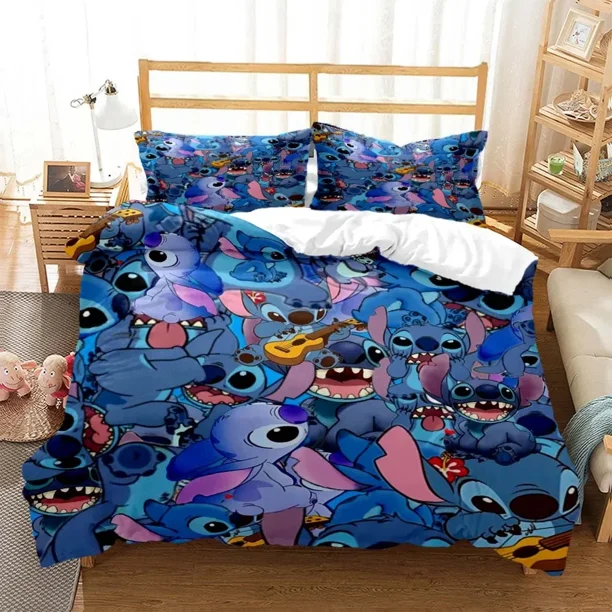 x1839 Bed SheetsStitch Bedding Sets Quilt Cover With Pillowcase Twin Full Bedclothes For Boys Girls Christmas Gift 3-Piece Bedding Set (1 Duvet Cover + 2 Pillow Shams) nj1839