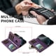thumbnail image 4 of Para Samsung Galaxy S21 FE 5G Funda Tipo Billetera, 9 Ranuras para Tarjetas Bloqueo RFID Bolso Cruzado Cubierta de Cuero, Bolsillo con Cierre, Correa de Muñeca y Hombro Desmontable, Funda Protectora, 4 of 11