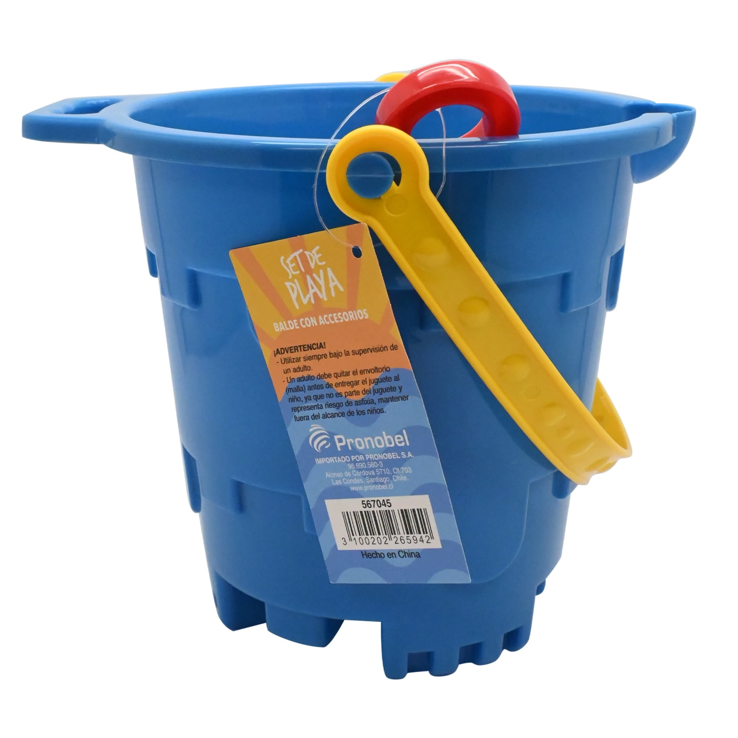 Balde Playa Castillo Con Pala 18x18 Cm Pronobel