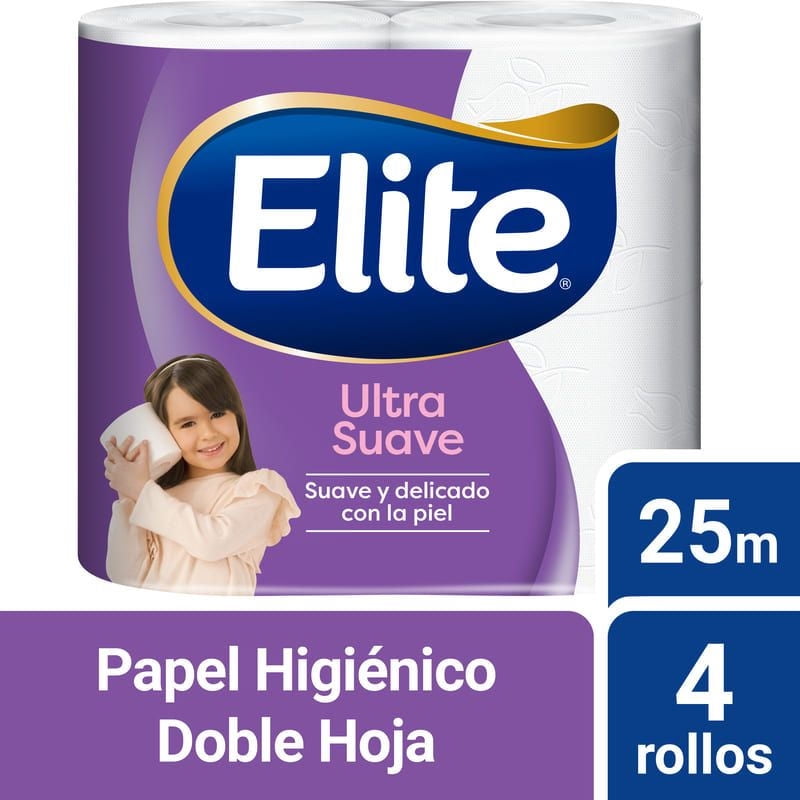 Elite - Papel Higiénico Doble Hoja 25 M 4 Un