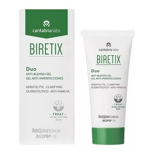 Biretix Dúo Gel 30ml Acne Facial Anti Puntos, Anti- Marcas