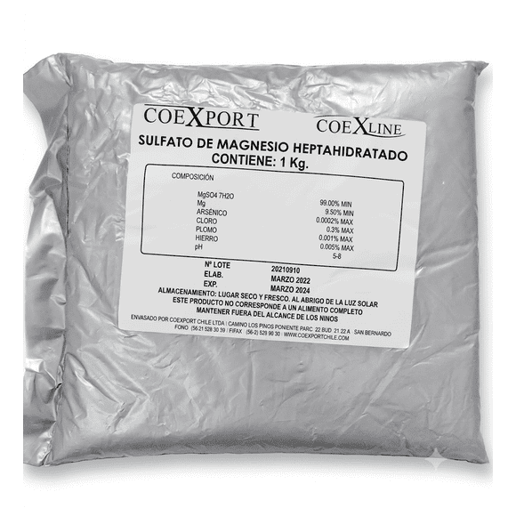 Sulfato De Magnesio 1 Kg