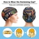 thumbnail image 3 of Descendientes Gorro de Natación de Licra, Gorro de Baño de Tela Cómoda, Gorro Elástico Antideslizante para Hombres, Mujeres y Niños, 3 of 6
