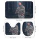 thumbnail image 3 of Esta es la piel de un asesino Bella-theme 4-Piece Shower Curtain Set with Rugs, Waterproof Bathroom Decor Set Includes Bath Mat, U-Shaped Rug, Toilet Lid Cover and Curtain with Hooks, 3 of 6