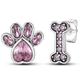 thumbnail image 1 of Aros Asimétricos Huella y Hueso en Plata 925, 1 of 2