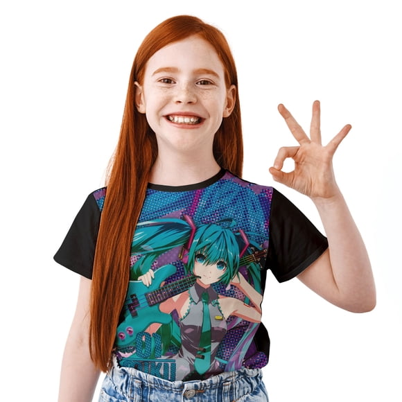 Polera estampada de niño/niña Hatsune Miku Guitarra T-02