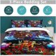 thumbnail image 5 of Anime -Cartoon -Bed -Duvet- -Cover Anime C-artoon Beddin-g Sets 3D Lightw-eight 3 P-iece C-omforter Sets 1 Duvet Co-ver and 2 Pillo-w Shams for Kids Boy-s Girl 86 70"", 5 of 5