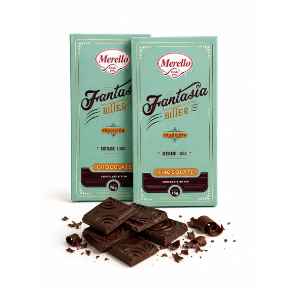 Pack Tabletas Chocolate Bitter 2un x 75g