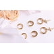 thumbnail image 4 of Pack 3 Pares Argollas Lisas Chapadas En Oro 18k Piercing, 4 of 5