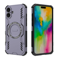 Funda Foxdock Para Iphone 16 Plus , Magnética, Resistente A Golpes, Con Soporte, Unisex, Carga Inalámbrica