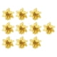 thumbnail image 1 of 10 Uds Flores Artificiales Decoración DIY Guirnalda Guirnaldas Brillo Flores De Navidad Oro, 1 of 5