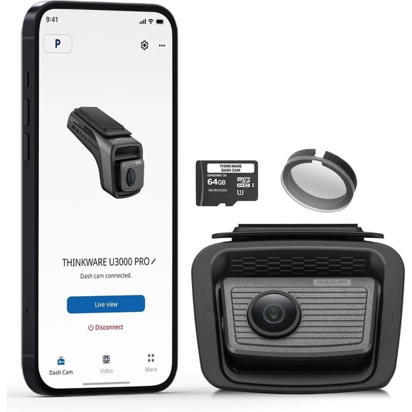 Dash cam THINKWARE U3000 PRO 4K frontal con radar, GPS y Wi‑Fi