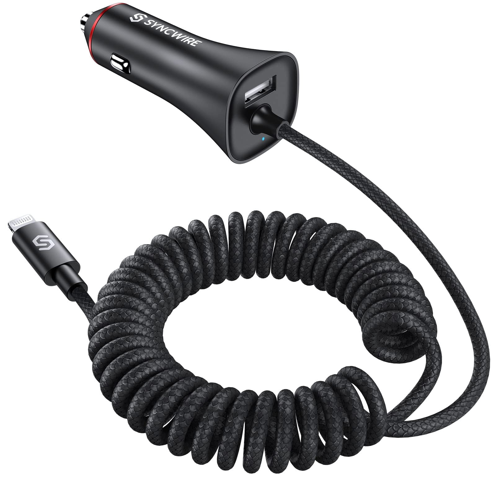 [cargador De Coche] Cargador De Coche Syncwire Para Iphone De 32 W Con Cable De 5 Pies