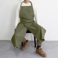 Xusx111 - Cerámica Delantal Dividido Pierna Largo Artista Pintura Delantales Con 3 Bolsillos Para Cerámica Arcilla Mujeres Hombres (Verde)