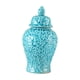 thumbnail image 2 of Organizador De Almacenamiento De Tarros De Jengibre Colección Hueca Arreglo Floral Temple Jar Azul, 2 of 5