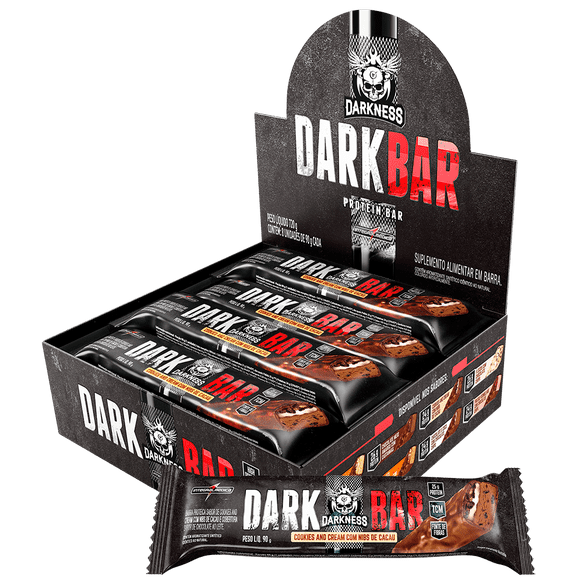 Box 8 Barritas de Proteína Darkness - Cookies and Cream con Nibs de Cacao