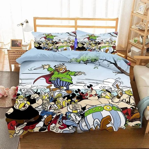 Asterix And ObelixBedding Set Double Duvet Cover Comforter Pillowcase Boys Girls Adults Bedroom