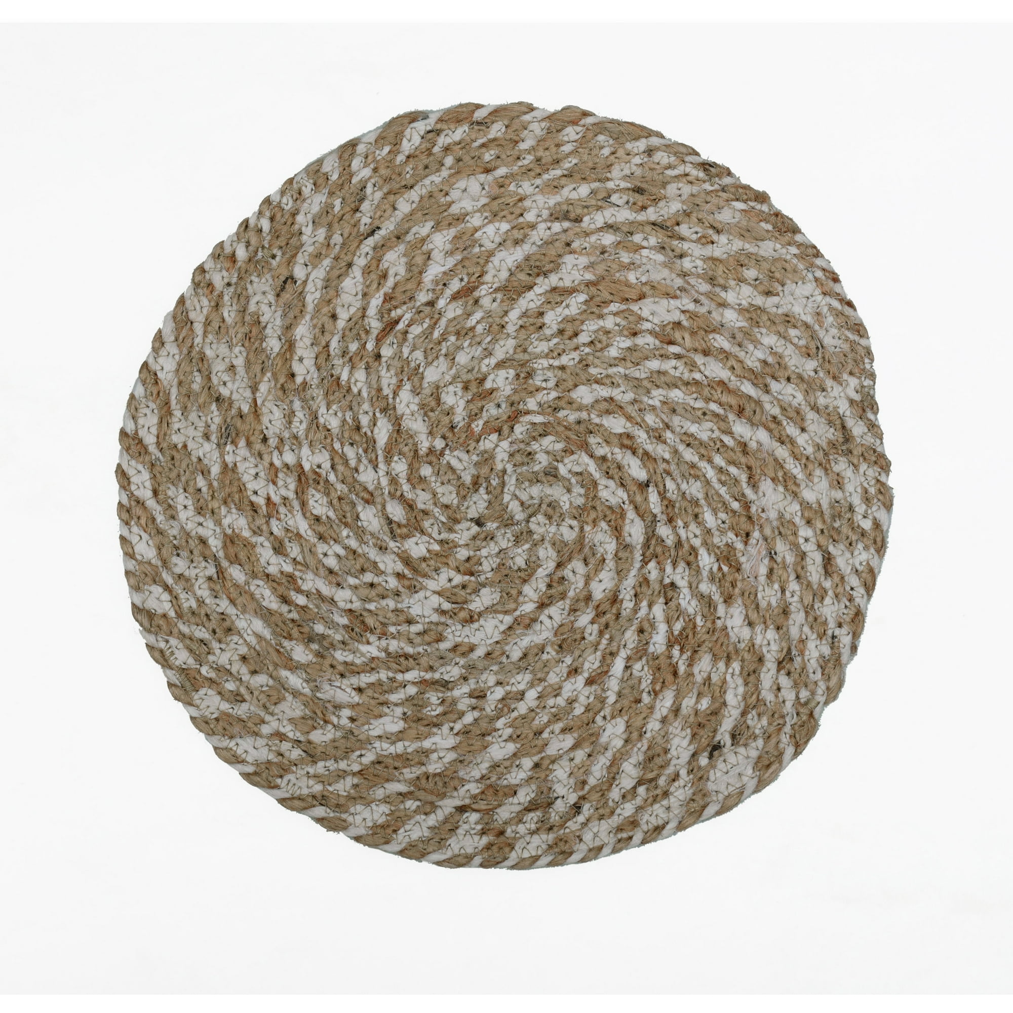 Decoghar - Individual Deco Individual Yute Bleech/gold Diseño Tradicional Natural Rustico0,35x0,35 Mts