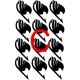 thumbnail image 1 of Tatuaje Temporal Yejue Número Negro Sticker para Cosplay, 1 of 1