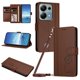 thumbnail image 1 of Funda Cartera Trébol para Xiaomi Redmi Note 13 Pro 4G con Ranuras Tarjetas y Carga Inalámbrica Marrón, 1 of 6