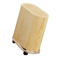 Bothyi - Cubo De Basura Con Ruedas Extraíbles Para Baño, Sala De Estar, Lavandería, Madera