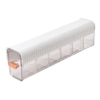 Magideal - Caja De Almacenamiento De Calcetines, Para Colgar En La Pared, 6 Rejillas, Organizador De Armario Transparente Multifunción Portátil Para Bufanda, Su Blanco