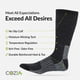 thumbnail image 3 of Calcetines de lana Cozia Merino para invierno negros ML para hombre y mujer, 3 of 6