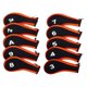thumbnail image 1 of Juego De 10 Uds De Funda Para Cabeza De Hierro De Golf Funda Para Cabeza De Palo De Golf Putter Para Deportes Al Aire Libre Naranja Y Negro, 1 of 5
