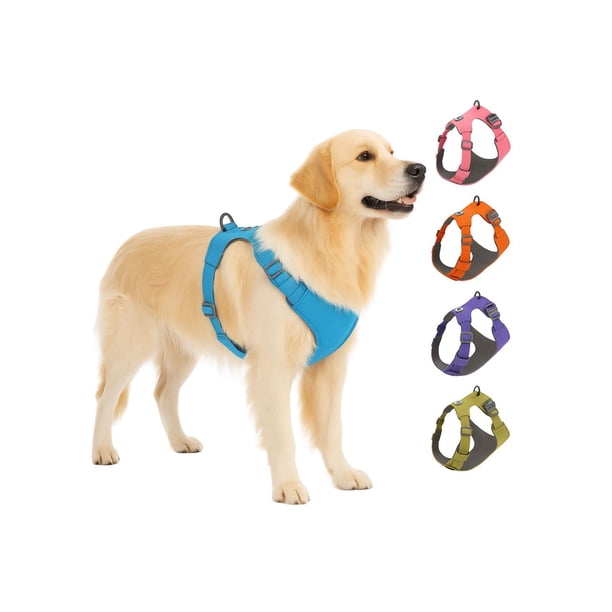 Arnés Antitirones Antiasfixia Para Perro Grande Talla XL celeste XL