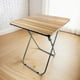 thumbnail image 1 of Mesa Plegable Portatil 60x60x70 cm Cubierta de Madera y Estructura Metalica, 1 of 4