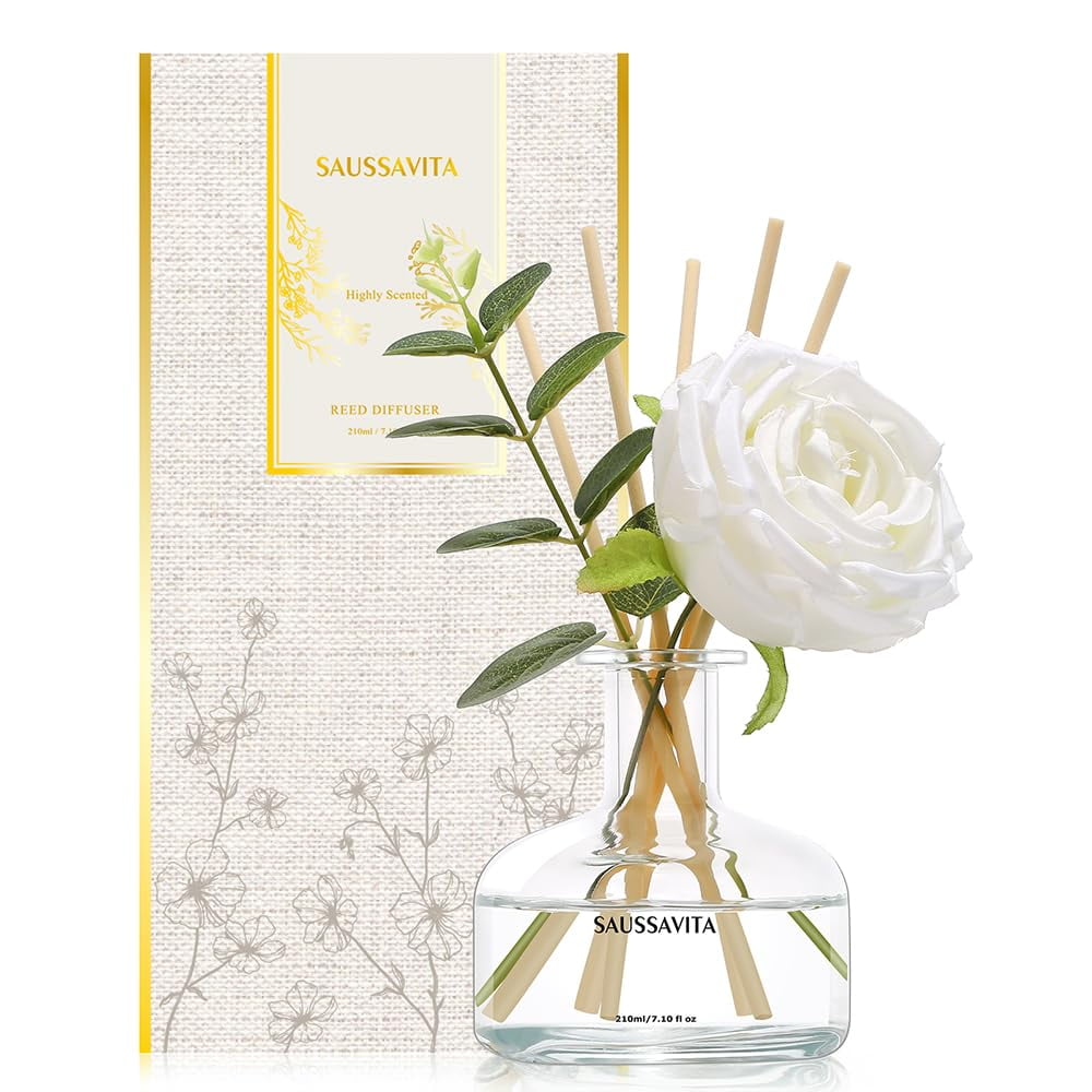 Set De Difusores Reed Saussavita Con Aroma A Jazmín Blanco, 120 Ml