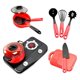 thumbnail image 4 of Juego De Cocina Portátil Para Ni?os, Juegos De Juguetes, Ollas, Sartenes Para Regalo De Cumplea?os, Ni?os Peque?os, Rojo Y Negro, 4 of 5