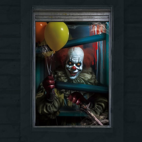Cortina CCINEE Horror Joker para decoración de ventana de Halloween